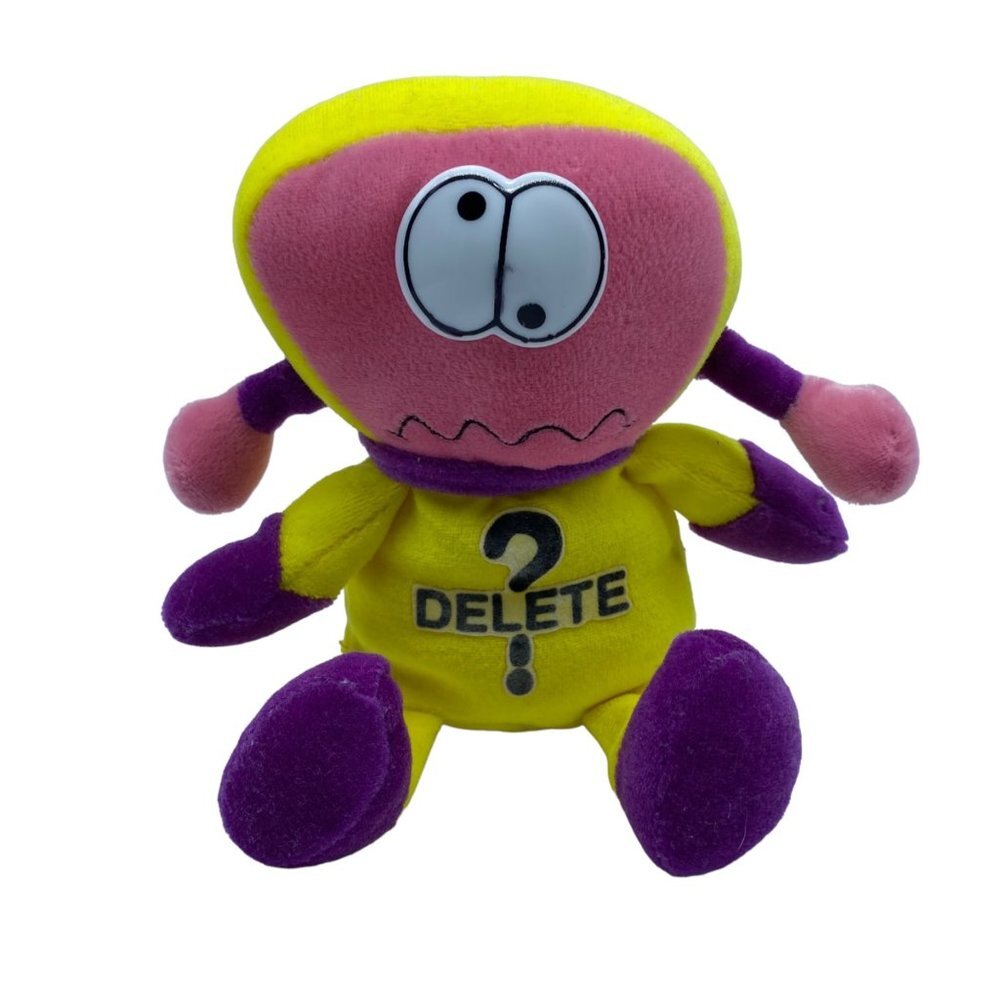 RARE Main Joy Bean Bag Friend Delete Question Mark Robot Girl Stuffed Plush Toy